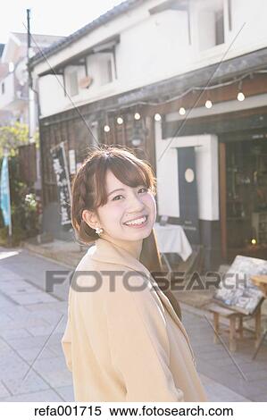 Young Japanese woman enjoying trip in Kawagoe, Japan View Large Photo Image Stock Photography - Young Japanese woman enjoying trip in Kawagoe, Japan. Fotosearch