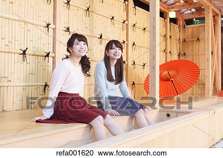 Young Japanese women enjoying foot spa in Kawagoe, Japan View Large Photo Image Stock Image - Young Japanese women enjoying foot spa in Kawagoe, Japan. Fotosearch