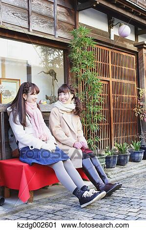 Young Japanese women enjoying trip in Kawagoe, Japan View Large Photo Image Stock Image - Young Japanese women enjoying trip in Kawagoe, Japan. Fotosearch