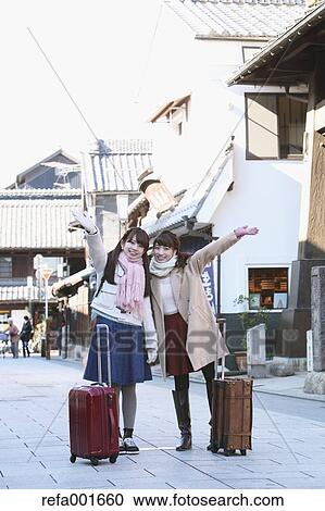 Young Japanese women enjoying trip in Kawagoe, Japan View Large Photo Image Stock Image - Young Japanese women enjoying trip in Kawagoe, Japan. Fotosearch