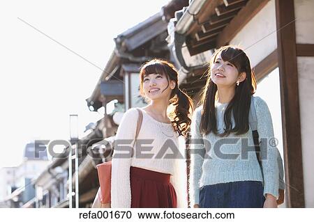 Young Japanese women enjoying trip in Kawagoe, Japan View Large Photo Image Stock Image - Young Japanese women enjoying trip in Kawagoe, Japan. Fotosearch