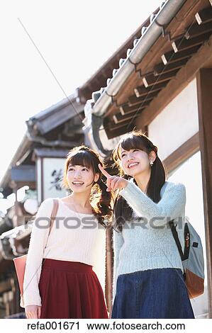 Young Japanese women enjoying trip in Kawagoe, Japan View Large Photo Image Stock Image - Young Japanese women enjoying trip in Kawagoe, Japan. Fotosearch