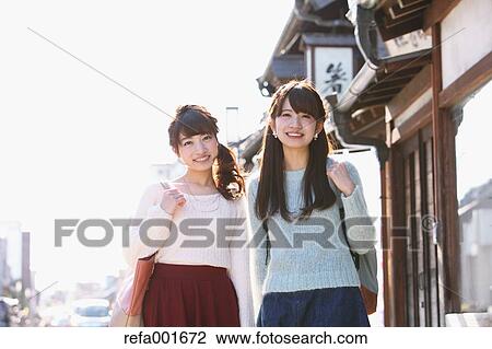 Young Japanese women enjoying trip in Kawagoe, Japan View Large Photo Image Stock Image - Young Japanese women enjoying trip in Kawagoe, Japan. Fotosearch