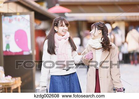 Young Japanese women enjoying trip in Kawagoe, Japan View Large Photo Image Stock Photo - Young Japanese women enjoying trip in Kawagoe, Japan. Fotosearch