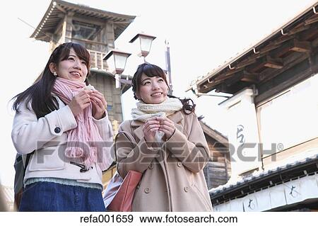 Young Japanese women enjoying trip in Kawagoe, Japan View Large Photo Image Stock Photo - Young Japanese women enjoying trip in Kawagoe, Japan. Fotosearch