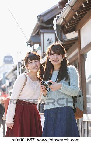 Young Japanese women enjoying trip in Kawagoe, Japan View Large Photo Image Stock Photo - Young Japanese women enjoying trip in Kawagoe, Japan. Fotosearch