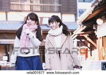 Young Japanese women enjoying trip in Kawagoe, Japan View Large Photo Image Stock Photo - Young Japanese women enjoying trip in Kawagoe, Japan. Fotosearch