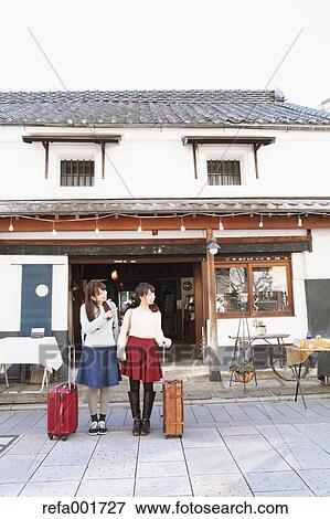 Young Japanese women enjoying trip in Kawagoe, Japan View Large Photo Image Stock Photo - Young Japanese women enjoying trip in Kawagoe, Japan. Fotosearch