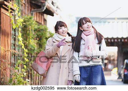Young Japanese women enjoying trip in Kawagoe, Japan View Large Photo Image Stock Photography - Young Japanese women enjoying trip in Kawagoe, Japan. Fotosearch