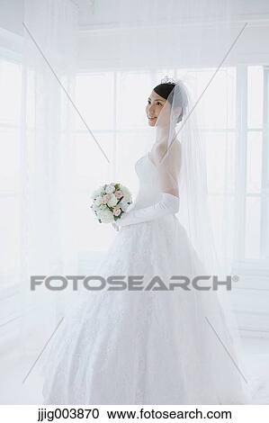Stock Image - Attractive Japanese bride. Fotosearch