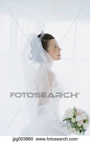 Stock Image - Attractive Japanese bride. Fotosearch