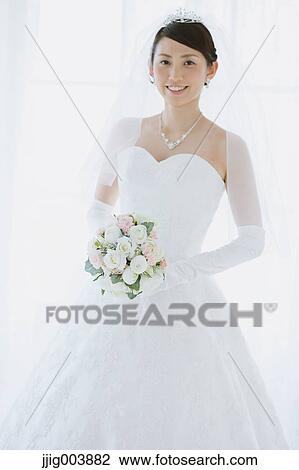 Stock Image - Attractive Japanese bride. Fotosearch
