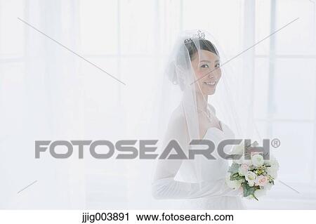 Stock Image - Attractive Japanese bride. Fotosearch