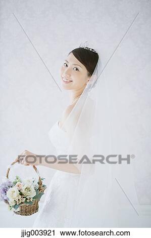 Stock Image - Attractive Japanese bride. Fotosearch