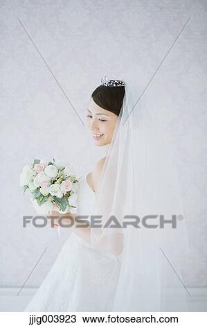 Stock Image - Attractive Japanese bride. Fotosearch