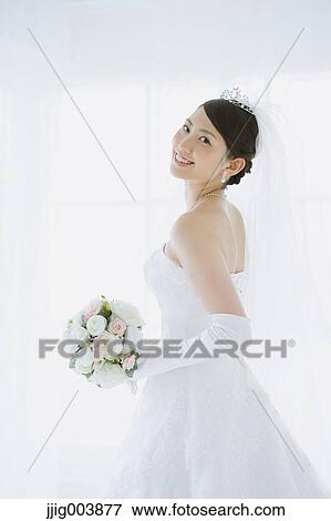 Attractive Japanese bride View Large Photo Image Stock Photo - Attractive Japanese bride. Fotosearch