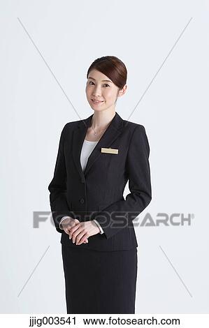 Attractive Japanese concierge View Large Photo Image Stock Image - Attractive Japanese concierge. Fotosearch
