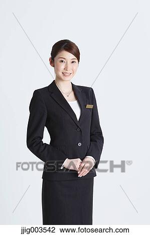 Attractive Japanese concierge View Large Photo Image Stock Image - Attractive Japanese concierge. Fotosearch