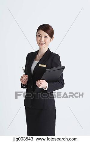 Attractive Japanese concierge View Large Photo Image Stock Image - Attractive Japanese concierge. Fotosearch