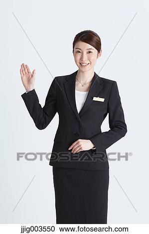 Attractive Japanese concierge View Large Photo Image Stock Image - Attractive Japanese concierge. Fotosearch