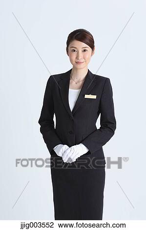 Attractive Japanese concierge View Large Photo Image Stock Image - Attractive Japanese concierge. Fotosearch