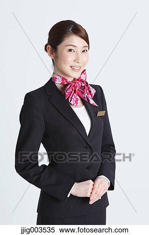 Attractive Japanese concierge View Large Photo Image Stock Photography - Attractive Japanese concierge. Fotosearch