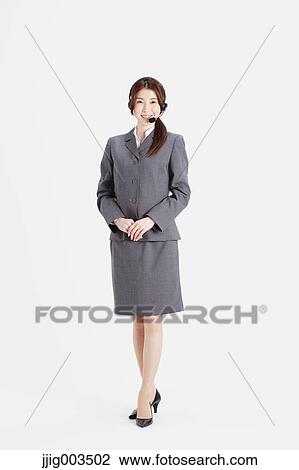 Attractive Japanese office worker View Large Photo Image Stock Image - Attractive Japanese office worker. Fotosearch