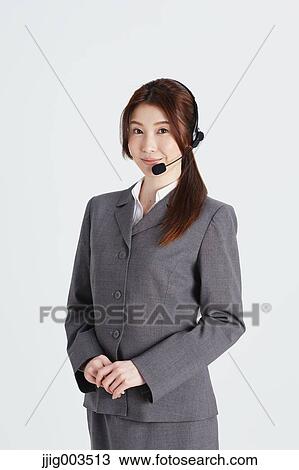 Attractive Japanese office worker View Large Photo Image Stock Image - Attractive Japanese office worker. Fotosearch
