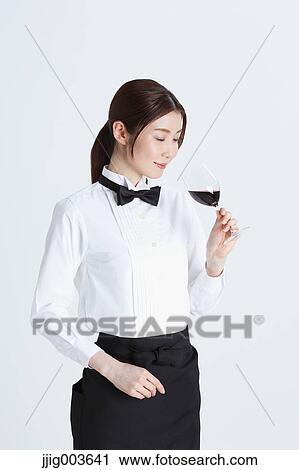 Attractive Japanese sommelier View Large Photo Image Stock Image - Attractive Japanese sommelier. Fotosearch