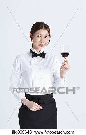 Attractive Japanese sommelier View Large Photo Image Stock Image - Attractive Japanese sommelier. Fotosearch