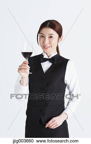 Attractive Japanese sommelier View Large Photo Image Stock Image - Attractive Japanese sommelier. Fotosearch