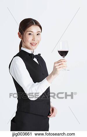 Attractive Japanese sommelier View Large Photo Image Stock Image - Attractive Japanese sommelier. Fotosearch