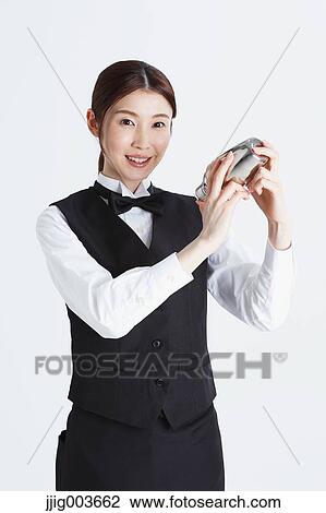 Attractive Japanese sommelier View Large Photo Image Stock Image - Attractive Japanese sommelier. Fotosearch