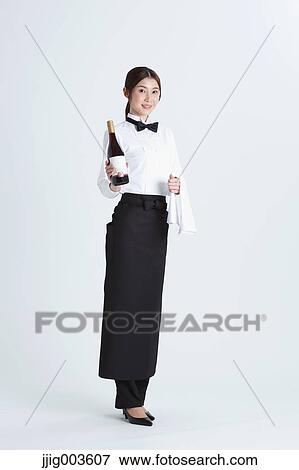 Attractive Japanese sommelier View Large Photo Image Stock Photo - Attractive Japanese sommelier. Fotosearch