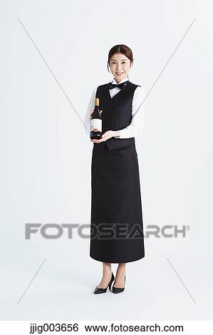 Attractive Japanese sommelier View Large Photo Image Stock Photograph - Attractive Japanese sommelier. Fotosearch