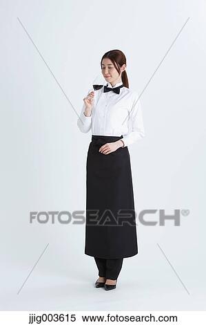 Attractive Japanese sommelier View Large Photo Image Stock Photography - Attractive Japanese sommelier. Fotosearch