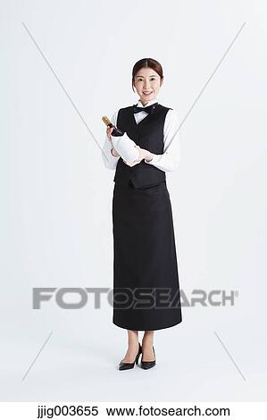 Attractive Japanese sommelier View Large Photo Image Stock Photography - Attractive Japanese sommelier. Fotosearch