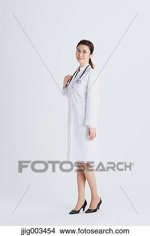 Picture - Attractive Japanese woman doctor. Fotosearch