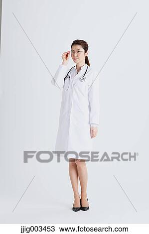 Stock Image - Attractive Japanese woman doctor. Fotosearch