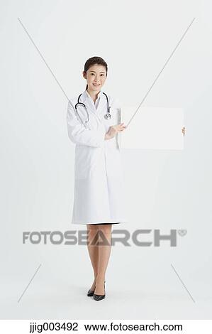 Stock Image - Attractive Japanese woman doctor. Fotosearch