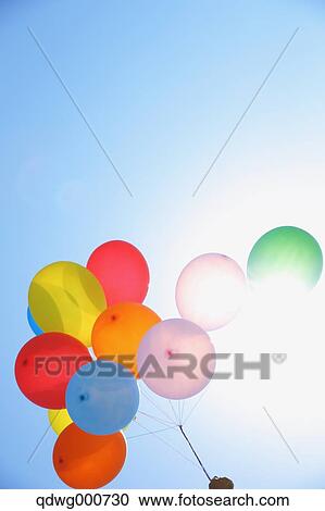 Balloons in the sky View Large Photo Image Stock Image - Balloons in the sky. Fotosearch