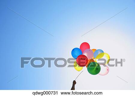 Stock Image - Balloons in the sky. Fotosearch
