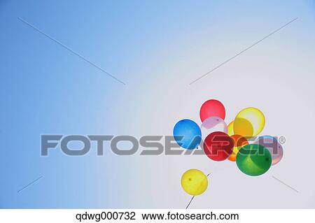 Balloons in the sky View Large Photo Image Stock Image - Balloons in the sky. Fotosearch