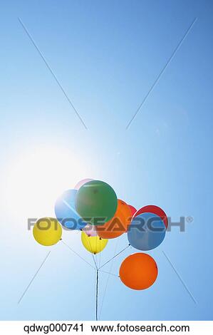 Stock Image - Balloons in the sky. Fotosearch