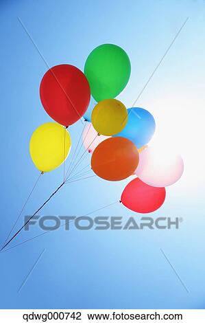 Balloons in the sky View Large Photo Image Stock Image - Balloons in the sky. Fotosearch
