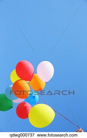 Stock Photo - Balloons in the sky. Fotosearch