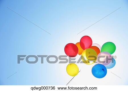 Stock Photograph - Balloons in the sky. Fotosearch