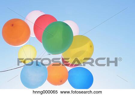 Balloons in the sky View Large Photo Image Stock Photography - Balloons in the sky. Fotosearch