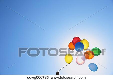 Balloons in the sky View Large Photo Image Stock Photography - Balloons in the sky. Fotosearch