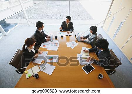 Business people having a meeting View Large Photo Image Stock Image - Business people having a meeting. Fotosearch